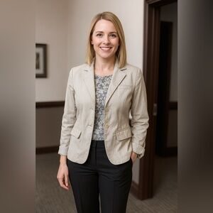 American Ridge Beige Blazer Women's Size Medium